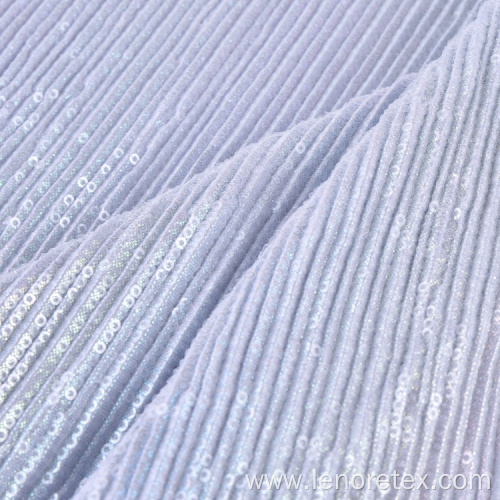 Polyester Rayon Metallic Sequin Jersey Embroidery Fabric